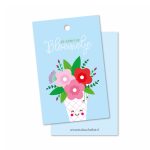 Studio Schatkist, Kadolabel / minikaart, Bloemetje