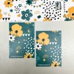 ViaSuuS print, minikaartje Gefeliciteerd petrol