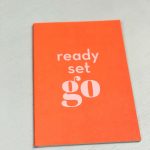 Schriftje A5 `Happy` Neon orange, Ready Set Go