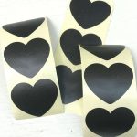 Sticker, hart 50mm, Mat zwart ( per 10 stuks )