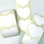 Sticker, hart 50mm, Wit ( per 10 stuks )