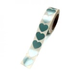 Stickers, Mint / petrol Hart 50mm ( per 10 stuks )