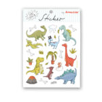 Krima & Isa , stickervel 13cmx15cm , Dino`s ( per vel )