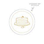 Lizet Beek , Sticker Taartje ( per 10 stuks )