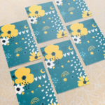 ViaSuuS-print minikaartjes set van 6 , Petrol