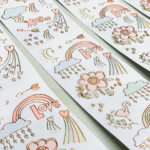 Meri Meri, Mini stickertjes Valentijn doodle , +/_ 42 stickertjes