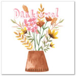 Liefs Karlijn , vierkante dubbele kaart, Dank je wel