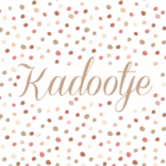 ViaSuuS stipjes in zachte aardetinten, vierkante kaart `Kadootje` per stuk