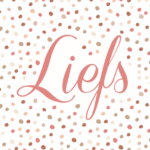 ViaSuuS stipjes in zachte aardetinten, vierkante kaart `Liefs` per stuk