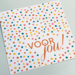 ViaSuuS stipjes vrolijke kleuren, vierkante kaart `Voor jou` per stuk