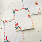 ViaSuuS Floral Suzie , Notitieblokje A6 in vrolijke kleuren ( per stuk )