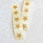 Stickertjes , ster 15mm , kraft ( per 10 stuks )