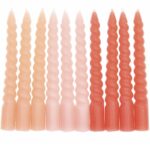 Let`s party! Spiraalkaarsjes 10cm , Soft rosa , 10 stuks in een doosje