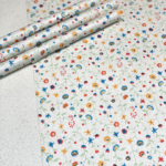 Kadopapier / inpakpapier `Bloemetjes eco`  ( 30cmx1meter)