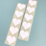 Stickers, hartje 25mm, Wit ( per 10 stuks )