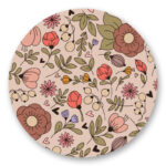 Studio Jans, sticker 45mm , Flowers print warme kleuren ( per 10 stuks )