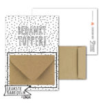 X-Mar , Geld envelop-kaart `Topper bedankt` zwart wit