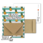 X-Mar , Geld envelop-kaart `Fijne vakantie` ananas print