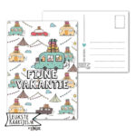 X-Mar , Kaart A6, Campers en auto`s `Fijne vakantie`