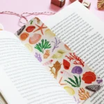 Muchables , boekenlegger , Zee schelpen print dubbelzijdig