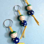 Geeff, Gelukspoppetje sleutelhangers, Blauw / groen / geel ( per stuk )