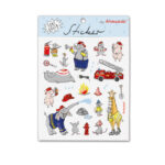 Krima & Isa , stickervel 13cmx15cm , `Brandweer`