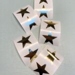 Paper Poetry sticker , gouden ster 50mm ( per 10 stuks )