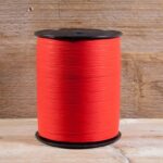 Krullint 10mm paperlook,  rood  ( 5 meter )