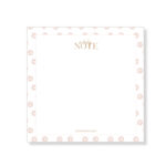 Stationery & gift, vierkant notitieblokje `Smileys` wit / roze