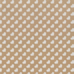 Kadopapier / inpakpapier `Nature Hearts` kraft met witte hartjes print  ( 30cmx1meter)