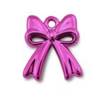 BW Decoratie hanger Strikje roze ( +/_) 29,5mmx26mm acryl, per stuk