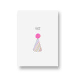 Lots of Lo, A6 ansichtkaart, serie Opa Muis `Feest` party hat