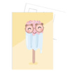 Tante kaartje , kaart A6 `ijsje op een stokje`