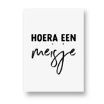 Lots of Lo, A6 ansichtkaart, serie Zwartwitjes ` Hoera een meisje`