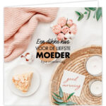 Give X , Wenskaart voor kadokaart  12cm x 12cm met envelop `Een dikke kus voor de liefste moeder`