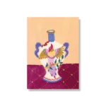 Kirsten Blom, A6 kaart ` Vintage vaas met paradijsvogel`