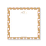 Stationery & gift, vierkant notitieblokje `Smileys` caramel / roze