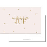 Stationery & gift, A6 kaart `De allerleukste juf`