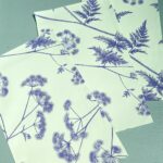 Kadozakje, Large 17cmx25cm `Dotted wildflower` lila / mint ( per stuk )