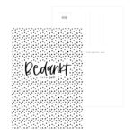 Lizet Beek, Kaart A6 `Bedankt lieve juf!` stipjes