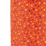 Krullint 10mm glans `Fantasie Dots` oranje  ( 5 meter )