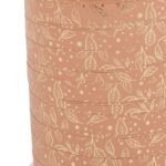 Krullint 10mm mat `Leaves` zalm met goud ( 5 meter )