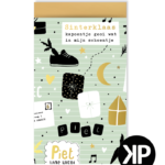 Kadozakje, Medium 12cmx19cm `Sint pakjesfeest` mint / goud ( per stuk )