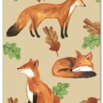 Liefs Karlijn , Kaart A6, Drie vosjes  herfst