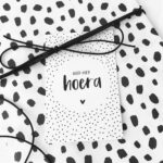 Liefz , minikaartje (55mmx85mm ) `Hiep hiep hoera`