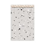 Kadozakje, Large 17cmx25cm`Minimal dots`grijs met zwart witte stippen ( per stuk )