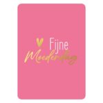 KP , A6 kaart `Fijne moederdag` roze met goud