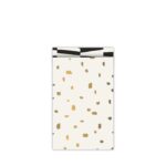 Kadozakje, Medium 12cmx19cm `Random spots` off-white / goud  ( per stuk )