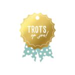 Medaille , kaartje / kadolabel 48mmx65,5mm `Trots op jou`goud met kleur ( avondvierdaagse )