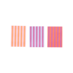 Sticker rechthoek 50mm x 70mm `Strepen all over` oranje roze lila paars ( mix van 10 stuks )